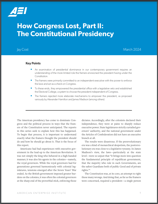 How Congress Lost, Part II: The Constitutional Presidency
